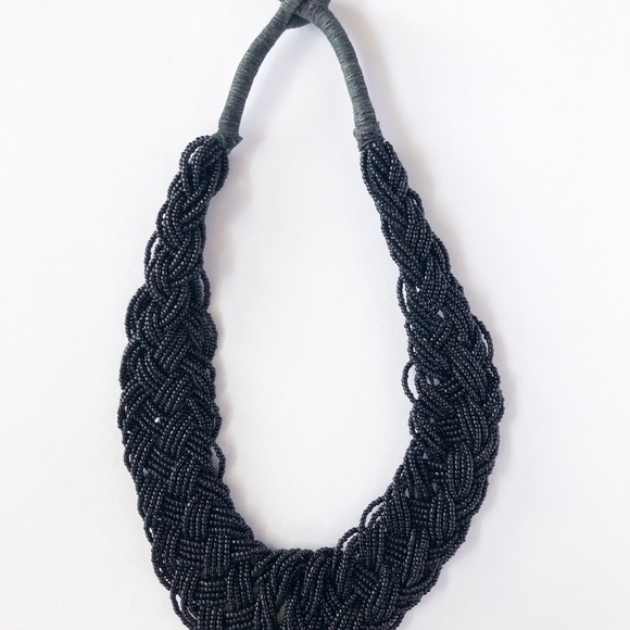 𝅺Jacob Braided and Beaded Necklace - Picture 4 of 8